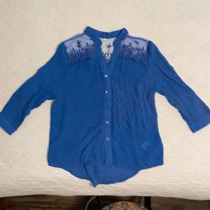 KAte collection blue button shirt